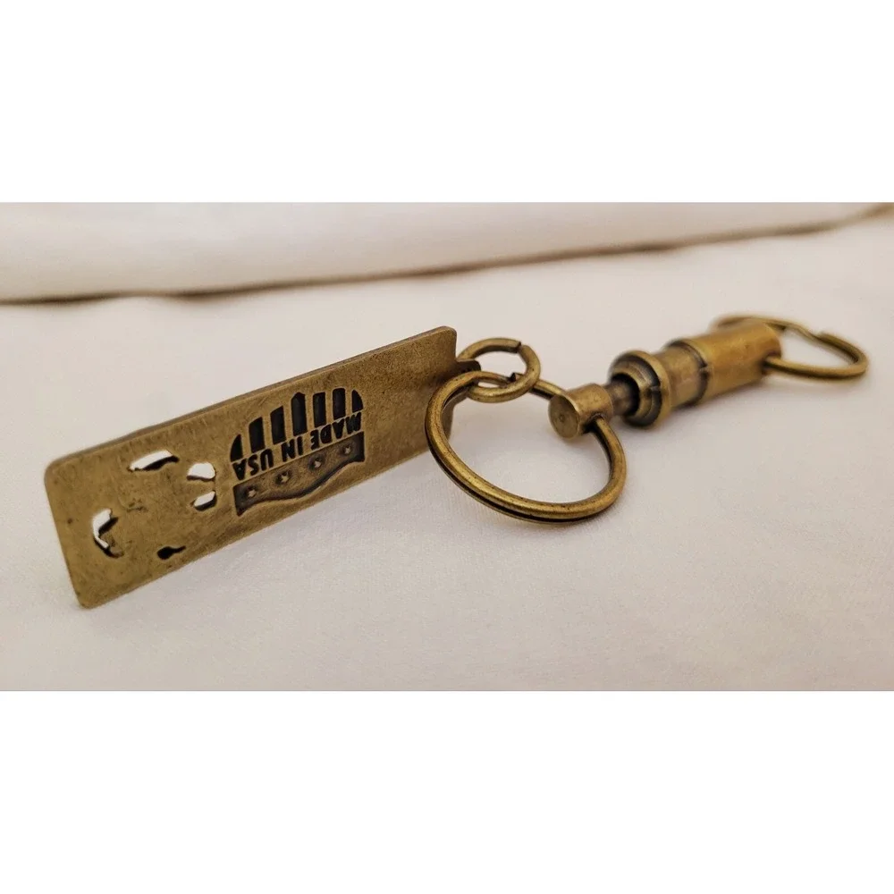 Vintage NRA-ILA Brass Quick Release Keychain National Rifle Association‎ USA NRA
